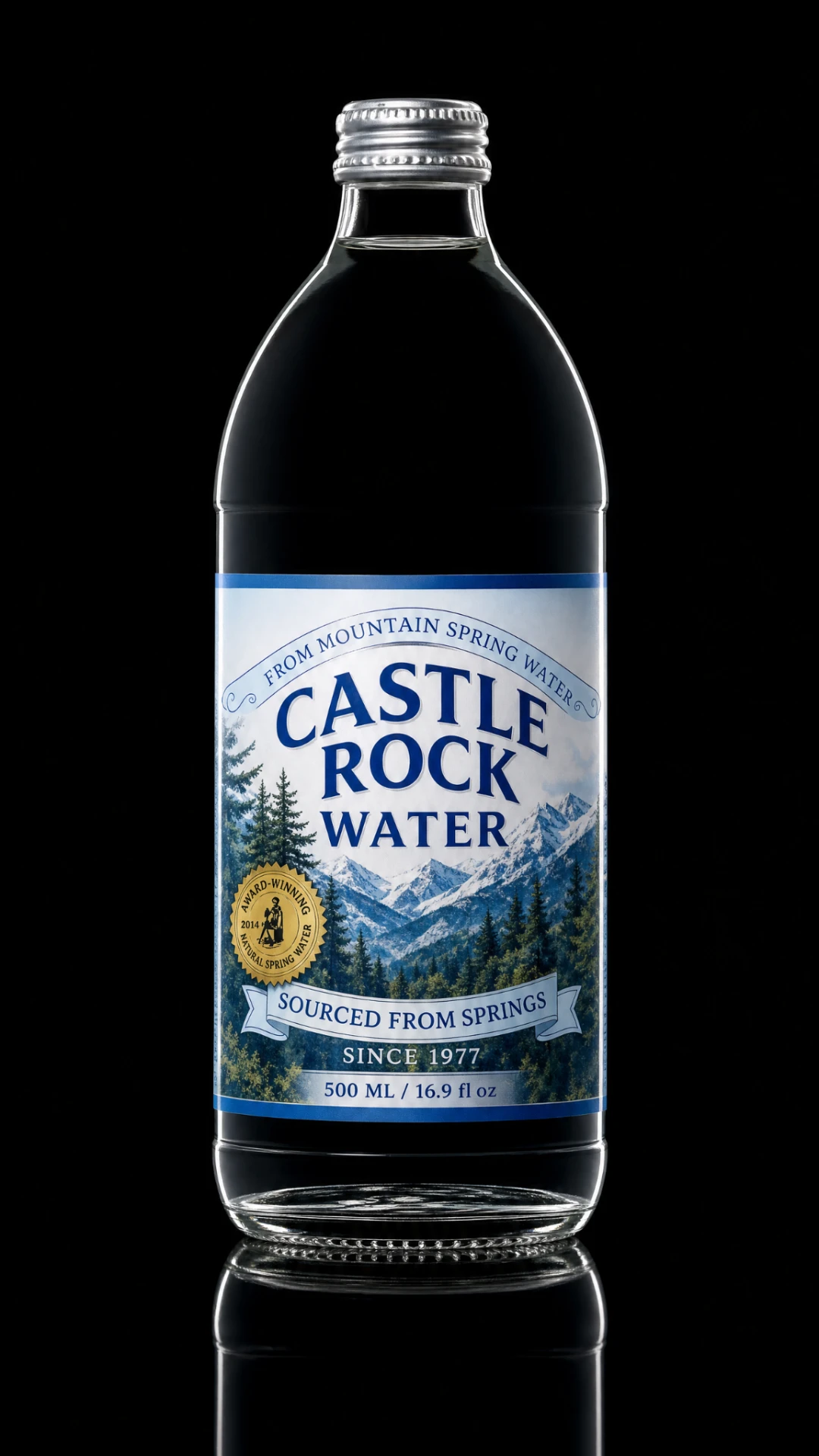Castle Rock in a glass bottle
