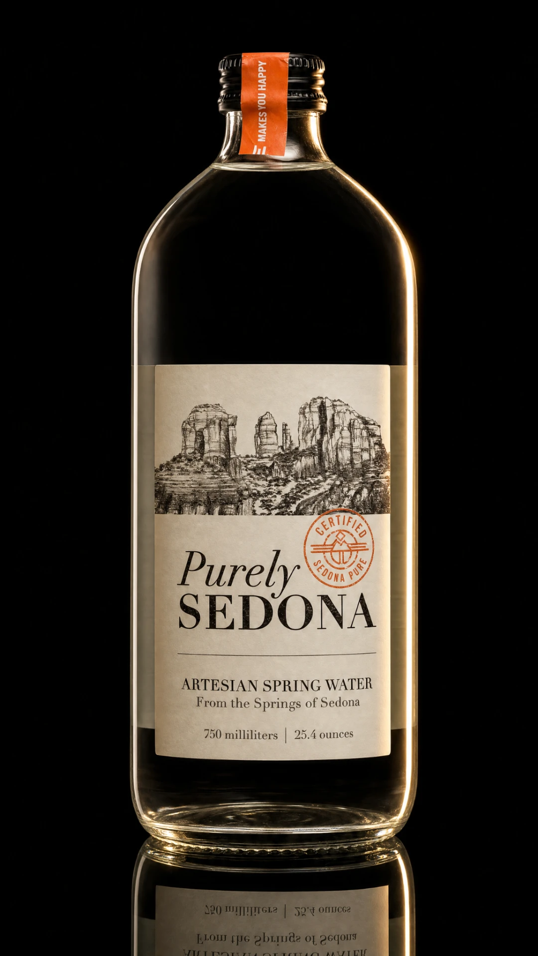 Purely Sedona in a glass bottle
