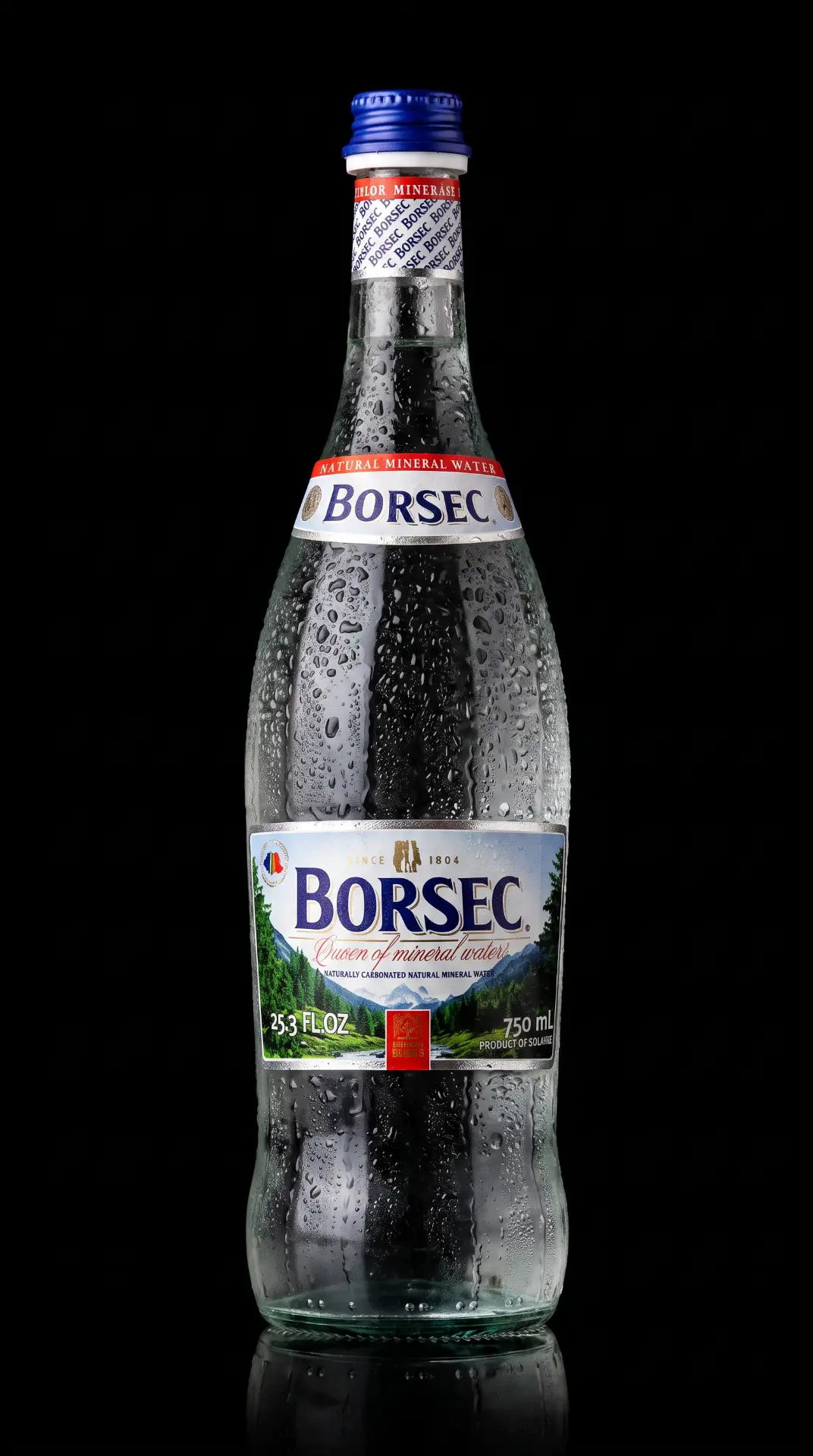 Borsec in a glass bottle